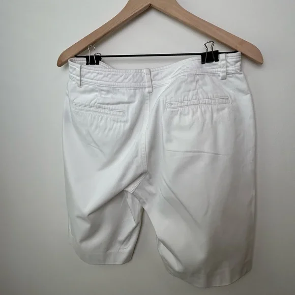 Lauren Ralph Lauren White Bermuda Shorts Size 4 Cotton Blend - Picture 3 of 6
